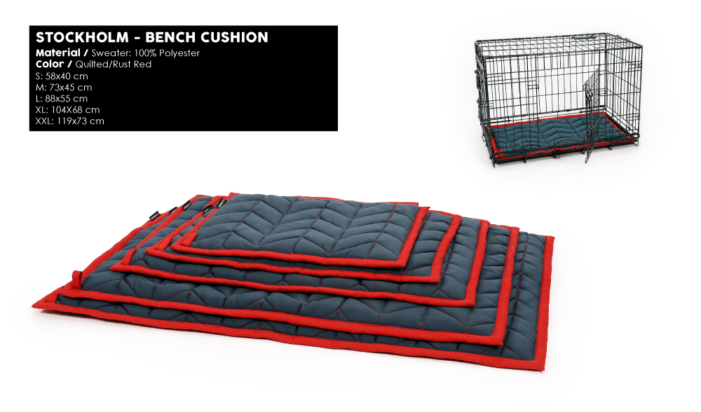 51DN winter 16-17 Stockholm Bench cushion red
