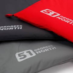 Thumbnail for All Year Storm collection pillows in colors Fire red, Imperial Grey and Rocky Grey