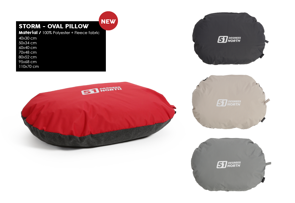 51 Degrees North Storm Oval Pillow